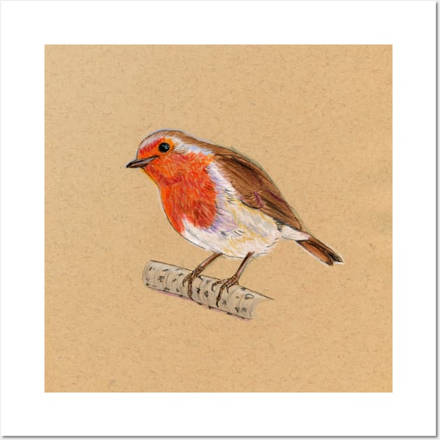 Christmas Robin Wall Art by Bryan James